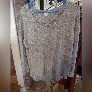 a new day Gray V-Neck Sweater